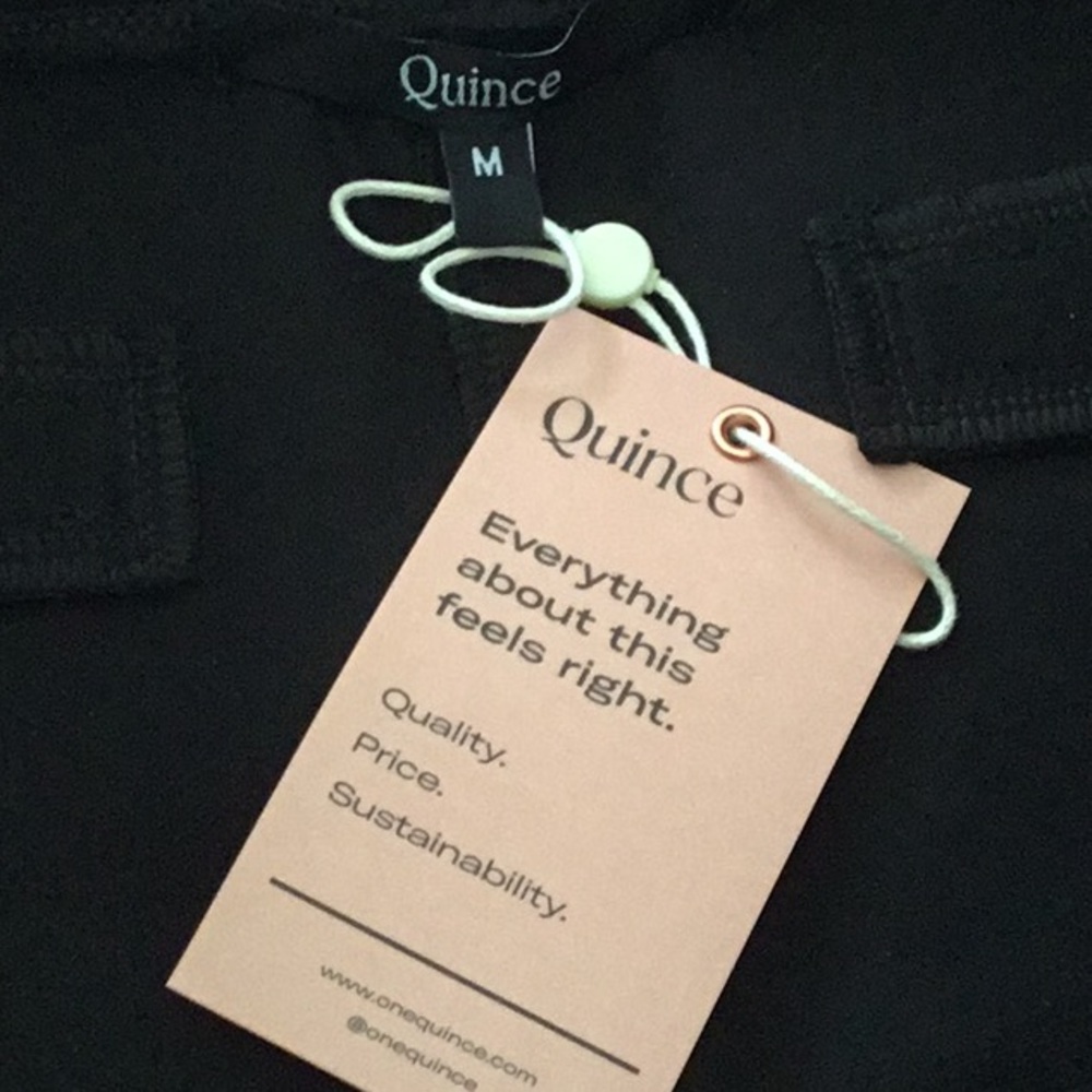 Quince Ultra Stretch Ponte Straight Leg Pants, Black. Career, Casual, Comfort. - Picture 4 of 11